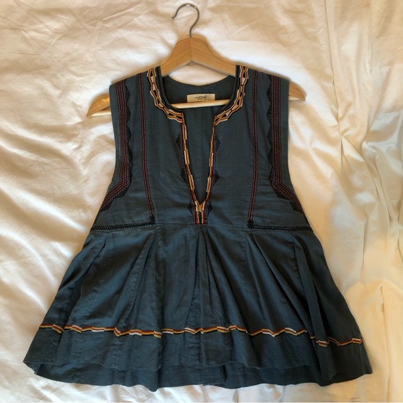 Isabel Marant Étoile Embroidered Peplum Top - Picture 3 of 3